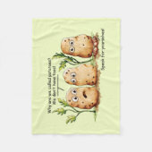 Cute Potates heeft Toes Funny Potato Pun Green Fleece Deken (Voorkant)