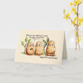 Cute Potates heeft Toes Funny Potato Pun Kaart (Gele Bloem)