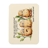 Cute Potates heeft Toes Funny Potato Pun Magneet (Verticaal)