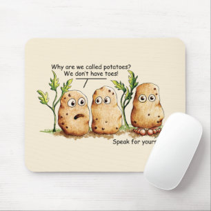 Cute Potates heeft Toes Funny Potato Pun Muismat