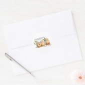 Cute Potates heeft Toes Funny Potato Pun Ronde Sticker (Envelop)