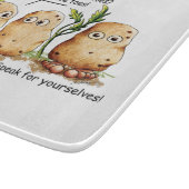 Cute Potates heeft Toes Funny Potato Pun  Snijplank (Hoek)