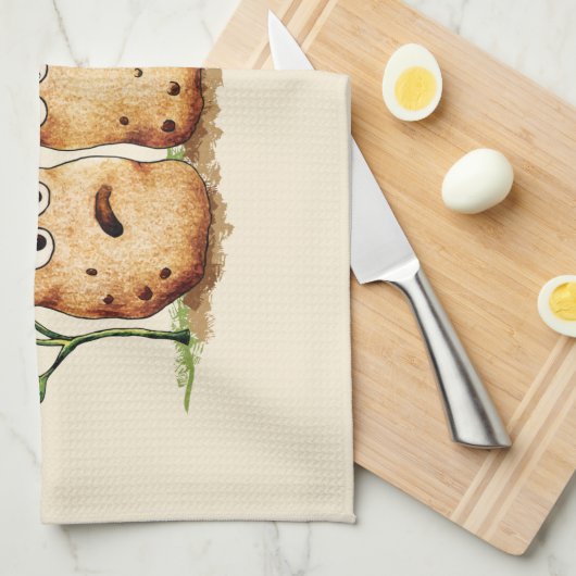 Cute Potates heeft Toes Funny Potato Pun Theedoek (Quarter Fold)