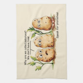 Cute Potates heeft Toes Funny Potato Pun Theedoek (Verticaal)