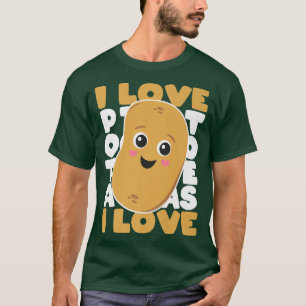 Cute Potato Kawaii Style I hou van aardappelen Veg T-shirt