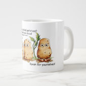 Cute potato Toes Funny Potato Pun Extra Grote Beker (Voorkant rechts)
