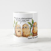 Cute potato Toes Funny Potato Pun Extra Grote Beker (Voorkant)