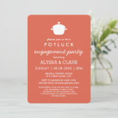 Cute Potluck Engagement Party Invitation (Debout devant)