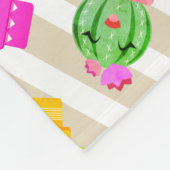 Cute Potted Kawaii Succulents & Cactus Fleece Deken (Hoek)