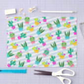 Cute Potted Kawaii Succulents & Cactus Tissuepapier (Craft)