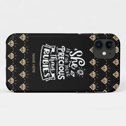 Cute Precious que Rubies Coque-Mate coque iphone (Dos (Horizontal))