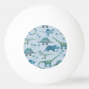 Cute Prehistorische Blue Dinosaur Pattern Pingpongballen