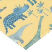 Cute Prehistorische Dinosaur Pattern Yellow Tafelkleed (Gekanteld)