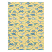Cute Prehistorische Dinosaur Pattern Yellow Tafelkleed (Voorkant)