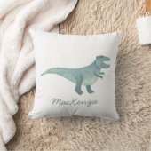 Cute Prehistorische T-Rex Dinosaur gepersonaliseer Kussen (Deken)