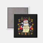 Cute Preppy Christmas,reindeer Brushstrokes Funny Magneet (Voorkant / Achterkant)