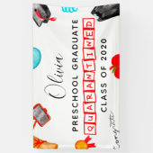 Cute Preschool Afstuderen Quarantine 2020 Spandoek (Verticaal)