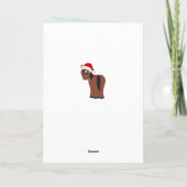 Cute Prettige feestdagen Horse and Snowman Kerstmi (Achterkant)