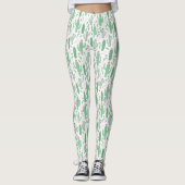 Cute Prickly Cactus Pattern Leggings (Voorkant)