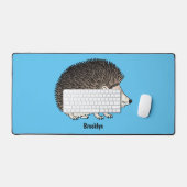 Cute prickly hedgehog cartoon (Clavier et souris)