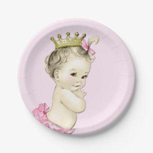 Cute Princess Baby Borrel Papieren Bordje