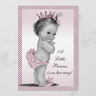 Cute Princess Baby shower Kaart