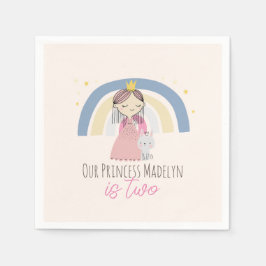 Cute Princess Birthday Party Servet