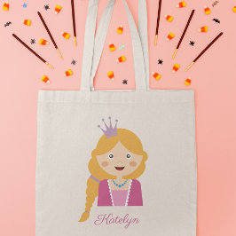 Cute Princess Cartoon Character Tote Bag