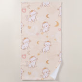 Cute Princess Cat Wearing Crown  Strandlaken (Voorkant)