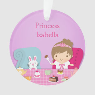 Cute Princess en Bunny Tea Party Girls Room Ornament