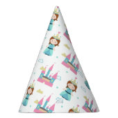 Cute Princess en Castle Pink and Blue Birthday Feesthoedjes (Rechts)