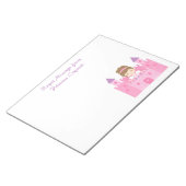 Cute Princess Girl in Pink Castle Notitieblok (Schuin)