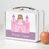 Cute Princess Girl in Pink Castle Personalized (In situ)