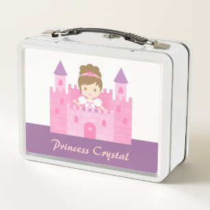 Cute Princess Girl in Pink Castle Personalized