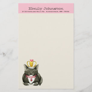 Cute Princess Kat Custom Stationery Briefpapier