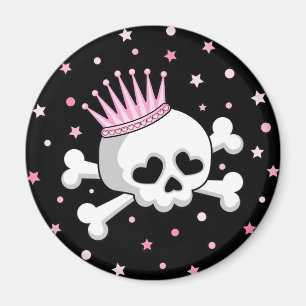 Cute Princess Skull Magneet