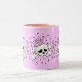 Cute Princess Skull Tweekleurige Koffiemok (Center)