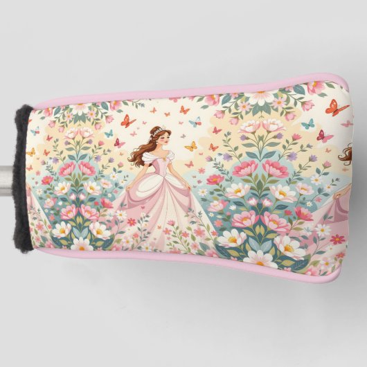 Cute princess with butterflies golfheadcover (Voorkant)