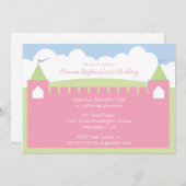 Cute princesse château invitation fête d'anniversa (Devant / Derrière)