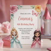 Cute Prinses Verjaardagsfeestje Kaart