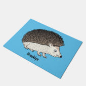 Cute procementegel cartoon illustratie deurmat (Schuin)