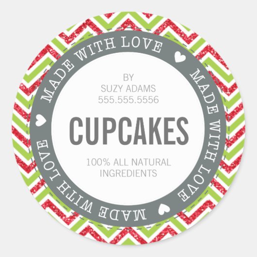 CUTE PRODUIT ÉTIQUETTE fait avec parties scintilla (Devant)