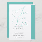 Cute Professionele Minimalistische Vlakke Moderne Save The Date (Voorkant / Achterkant)