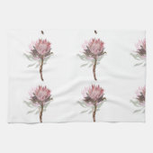 Cute protea flower theedoek (Horizontaal)