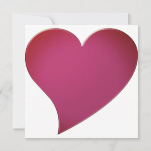 Cute prum grand coeur moderne carte de la Saint Va