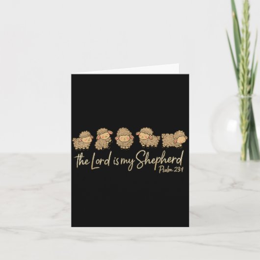 Cute Psalm 23_1 Sheep The Lord Is My Shepherd Kaart (Voorkant)