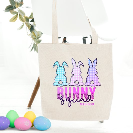 Cute Pset Bunny Squad Rabbit Persoonlijk Tote Bag