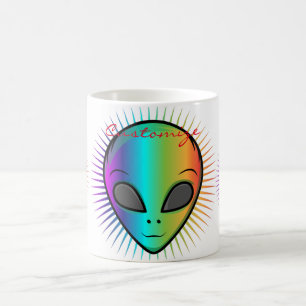Cute Psychedelic Alien Head Thunder_Cove Koffiemok