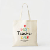 Cute PTA Gift | Beste leraar ooit Tote Bag (Voorkant)