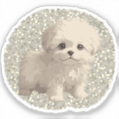 cute puddle dog sticker (Voorkant)